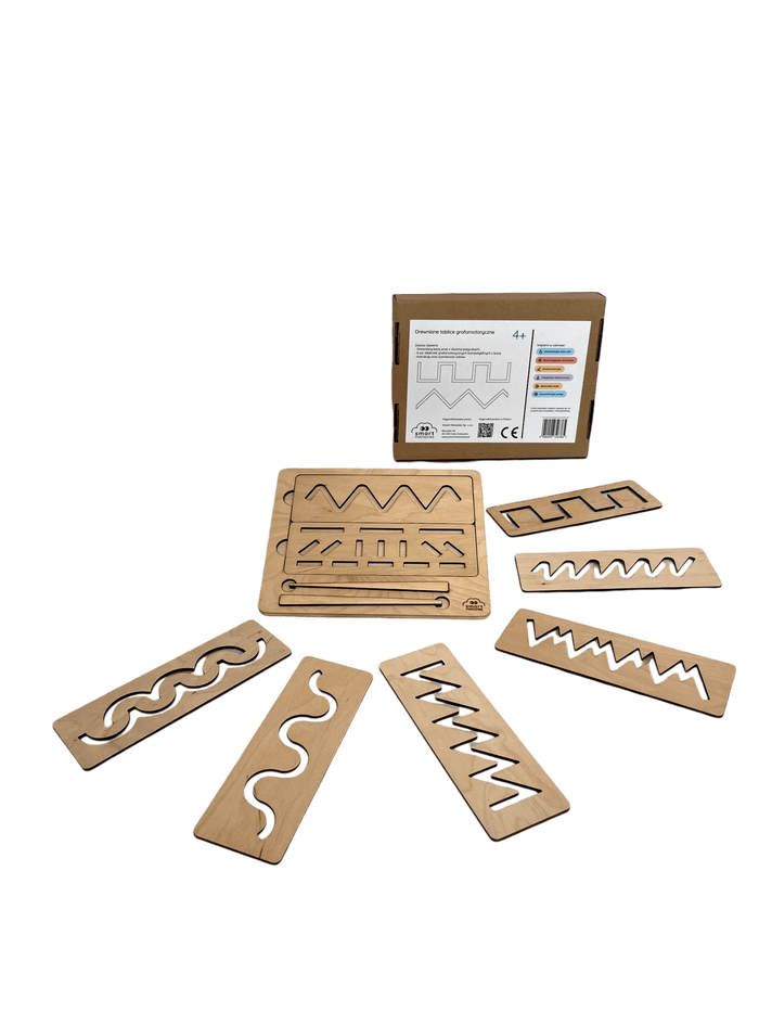 Wooden pre-writing boards for fine motor skills