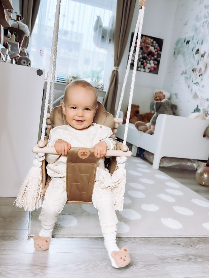 Classic swing Shell — velvet, camel beige