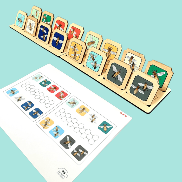 Wooden sequencing puzzle — Bees