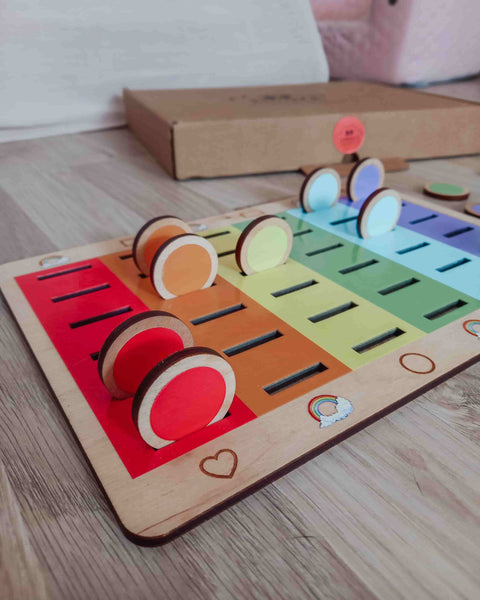 Wooden Montessori shape and colour sorter
