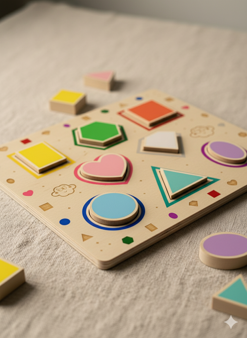Wooden Montessori shape sorter