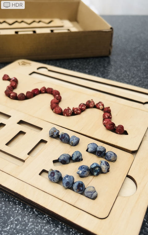 Wooden pre-writing boards for fine motor skills