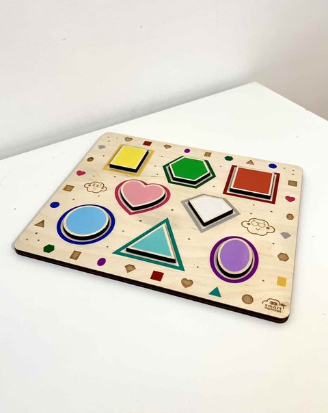 Wooden Montessori shape sorter