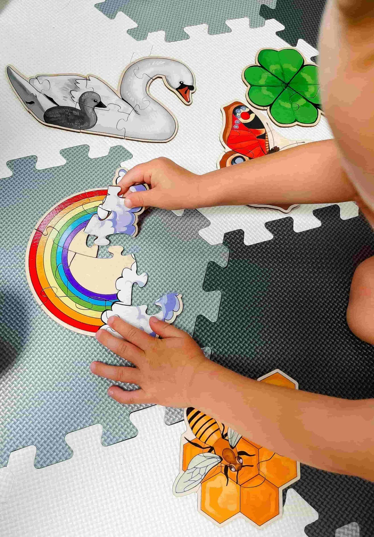 Progresivní dřevěné puzzle — Příroda