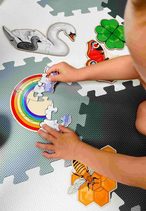 Progresivní dřevěné puzzle — Příroda
