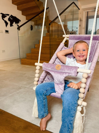 Reclining swing — velvet, heather