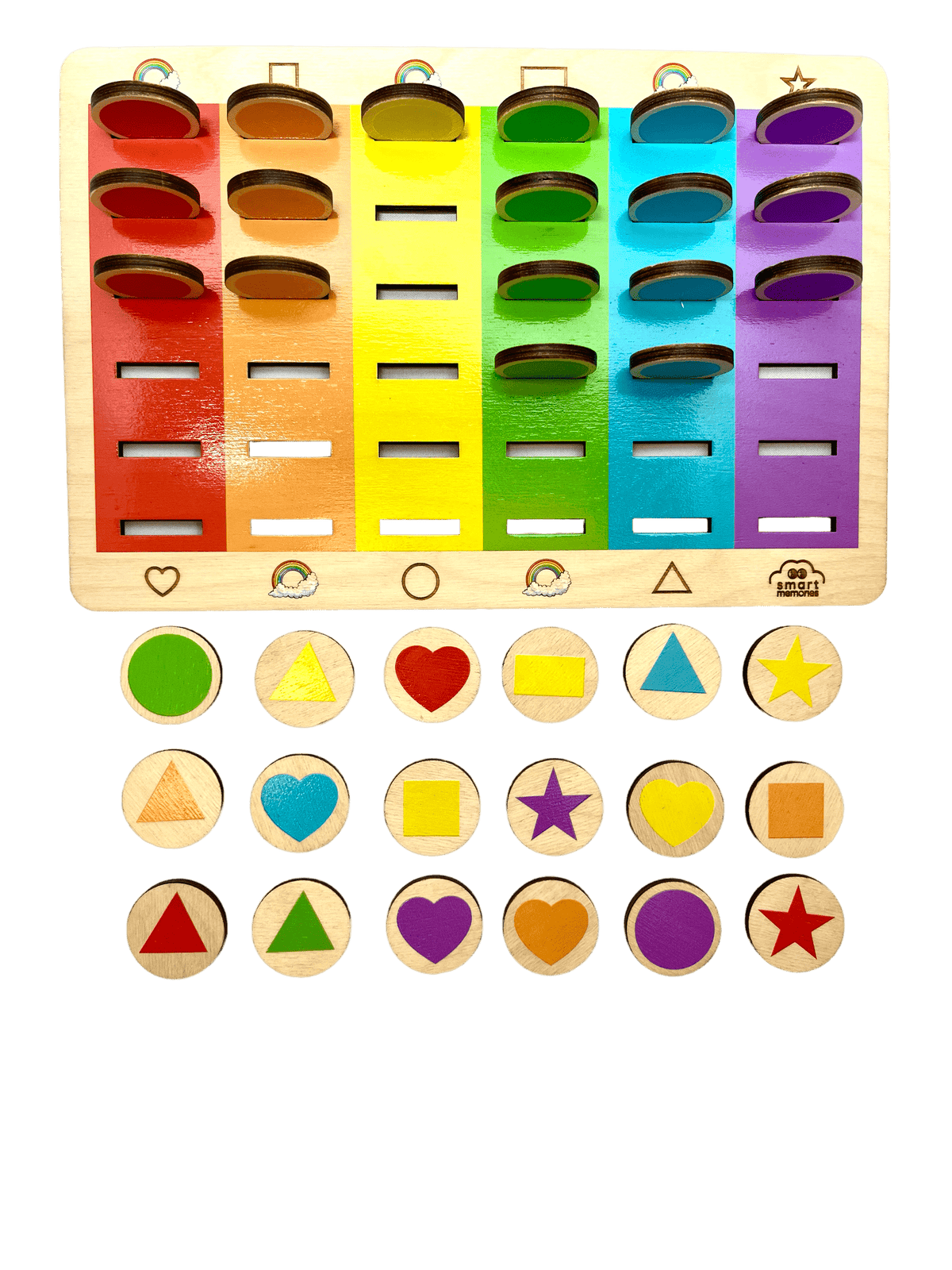 Wooden Montessori shape and colour sorter