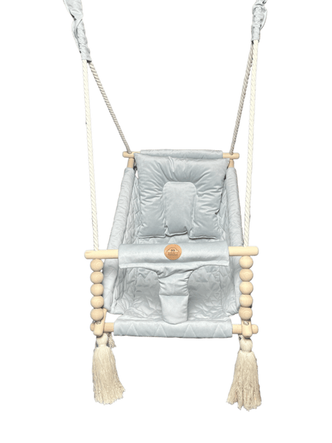 Reclining swing — velvet, silver