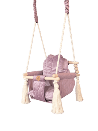 Velvet shell swing for children (heather)