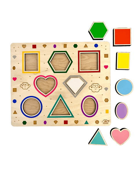 Wooden Montessori shape sorter