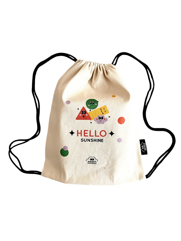 Eco-friendly cotton drawstring backpack — HELLO SUNSHINE
