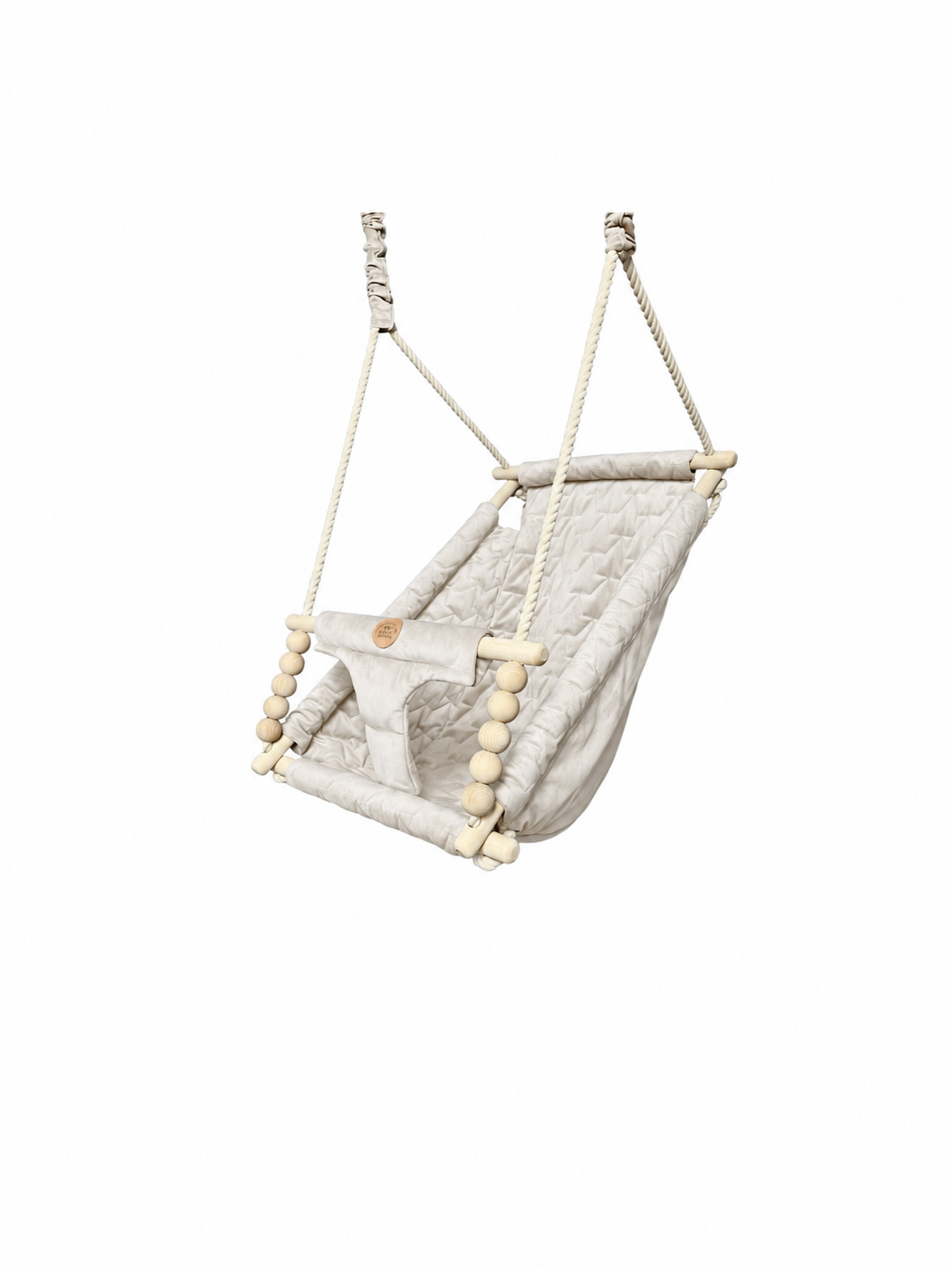 Reclining swing — velvet, ivory