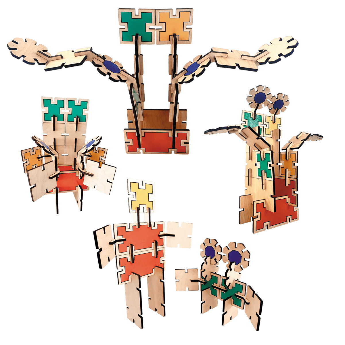 Wooden building blocks — Basic