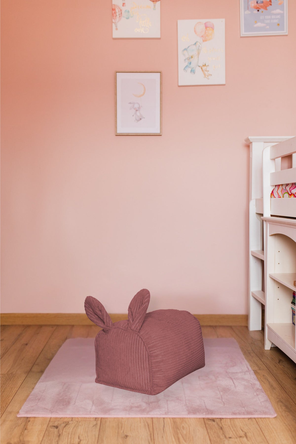 Sitzhocker aus Cord für Kinder — Ziege