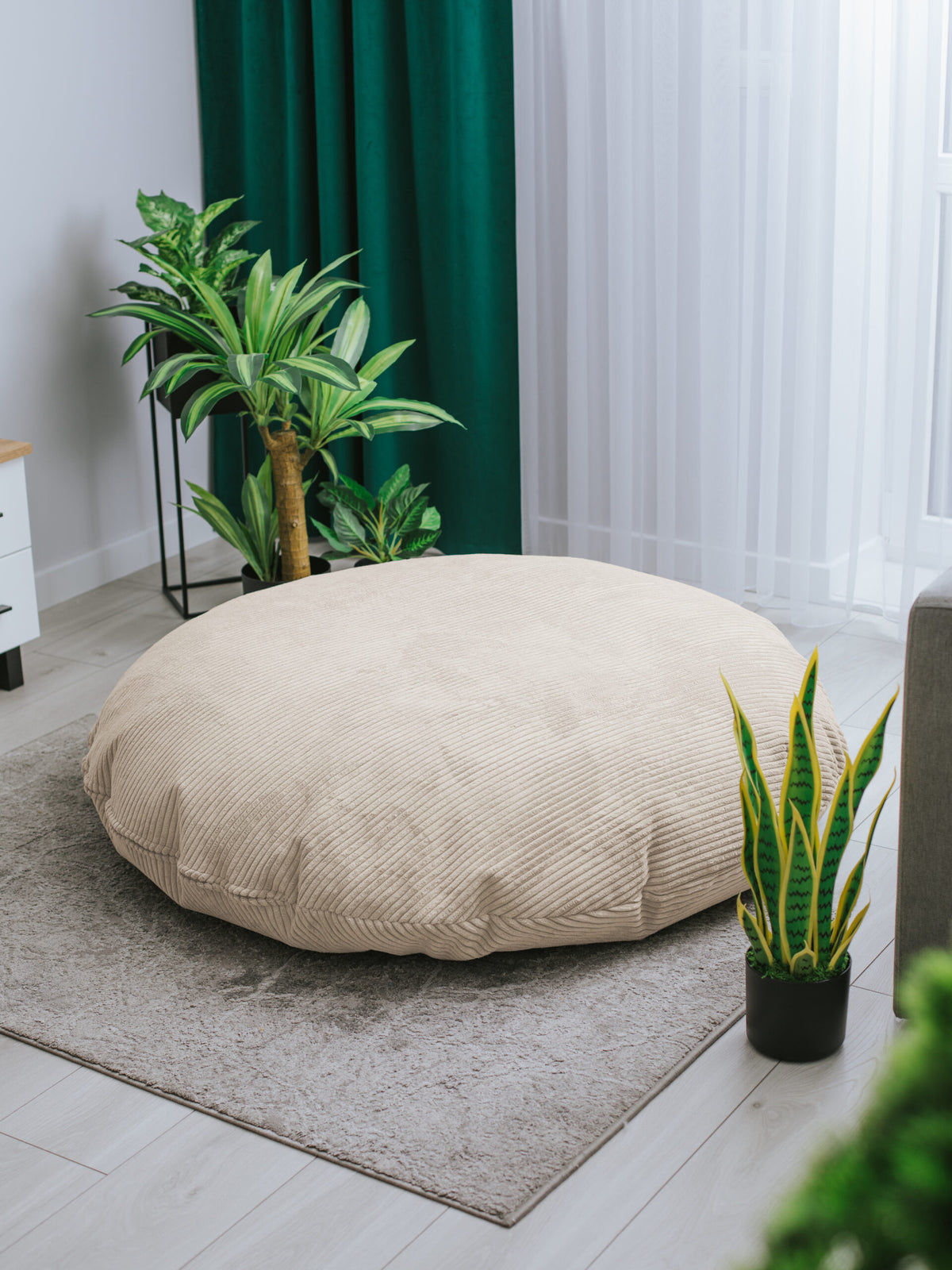 Children’s corduroy floor cushion — Pancake — small