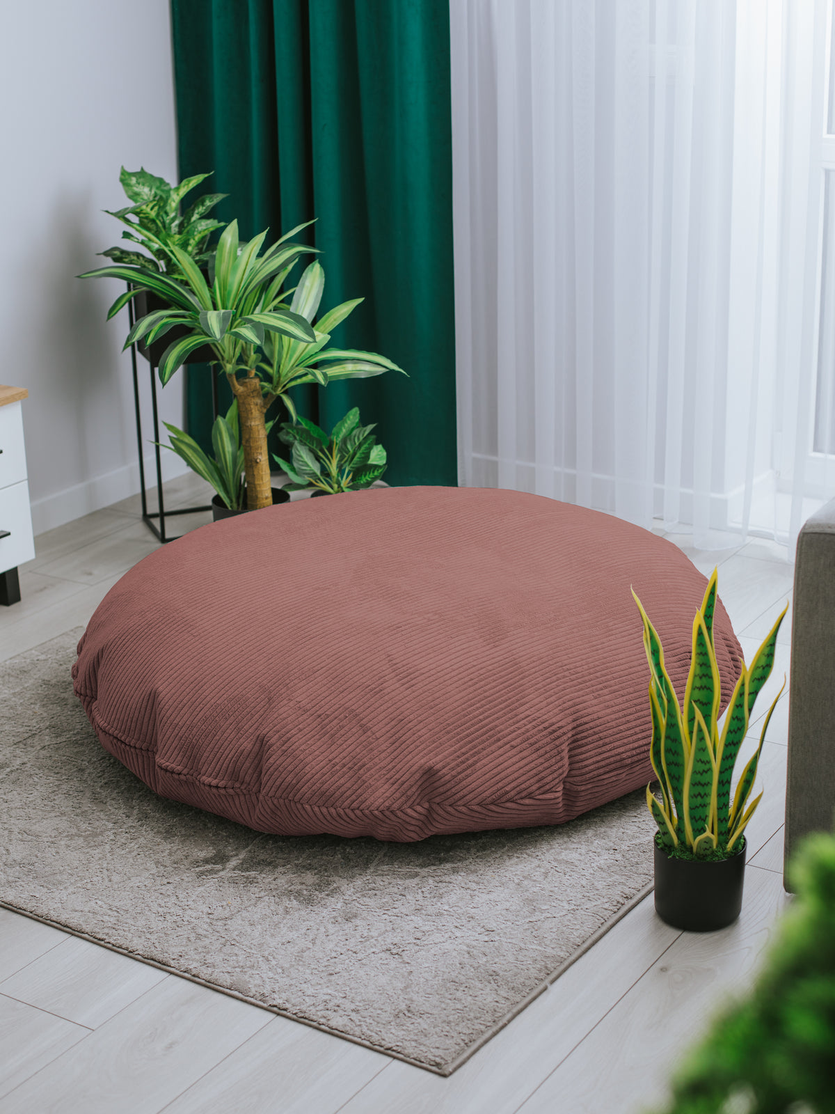 Children’s corduroy floor cushion — Pancake — small