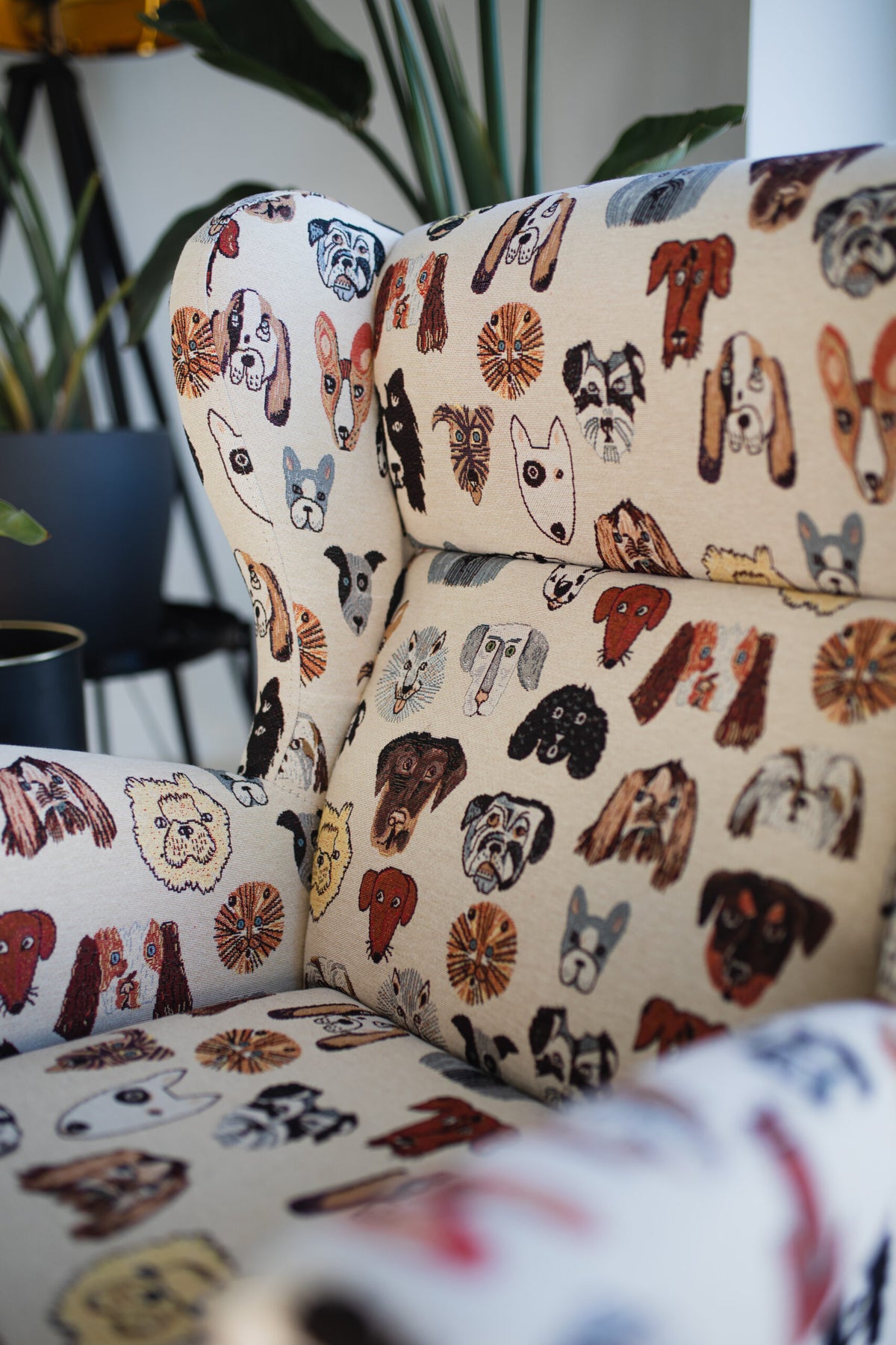 Children’s wingback chair — jacquard