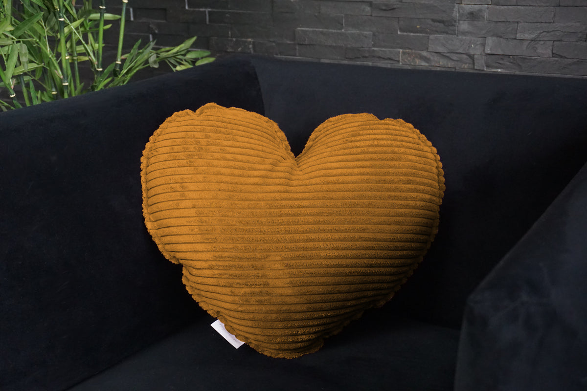 Corduroy cushion for children — Heart
