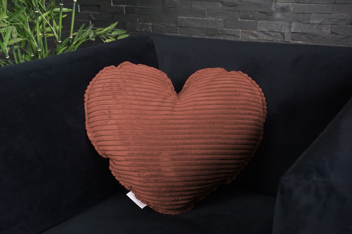 Corduroy cushion for children — Heart