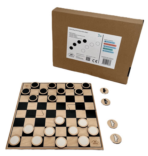 Wooden draughts set for children